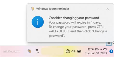 windows logon reminder 